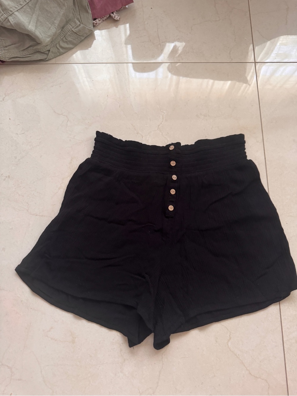 Kohl's Black High-Waist Button-Front Women's Shorts